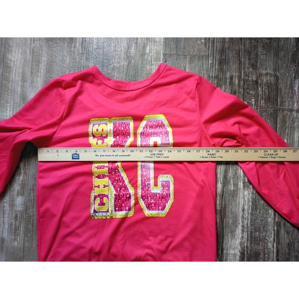 Kansas City Chiefs Women's Small Pink Long Sleeve Graphic Shirt NFL Fan Apparel - Picture 2 of 5